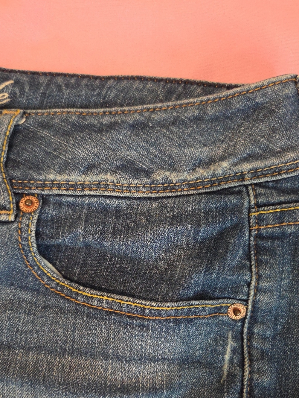 American Eagle Outfitters Blue Denim Micro Shorts - Picture 5 of 6